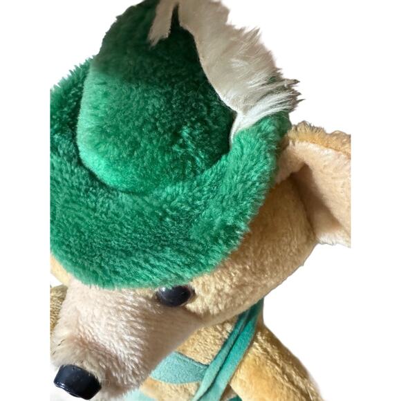 VTG 17” Etone Irish Teddy Bear Plush Green Overalls & Hat St. Patrick’s Day NJ - Picture 4 of 10